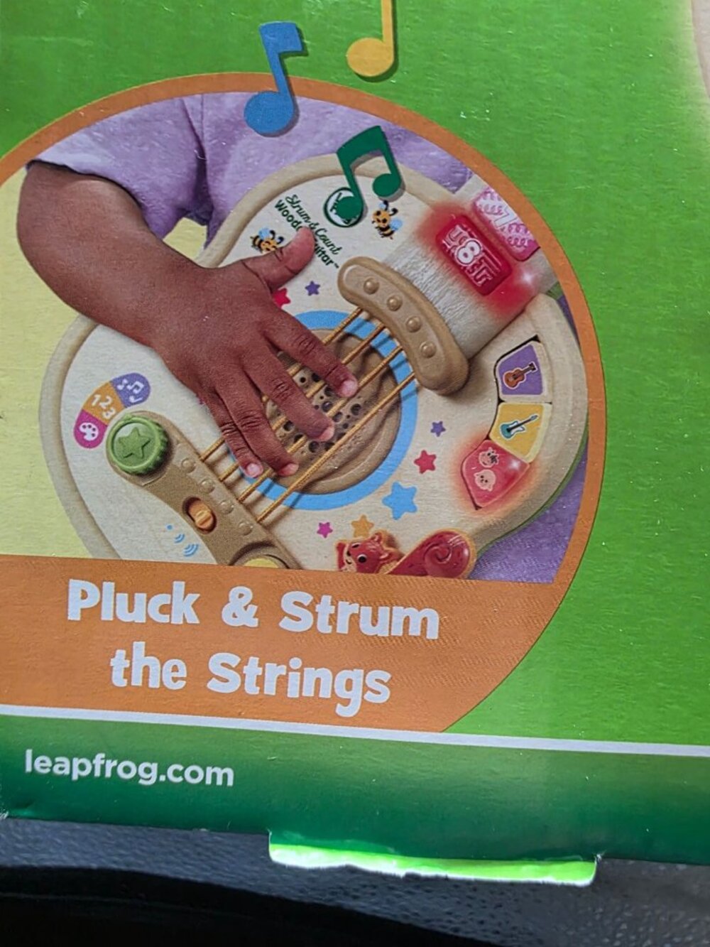 LeapFrog Strum & Count Wooden Guitar Toy Educational Interactive Kids 18+ Months - Picture 10 of 10